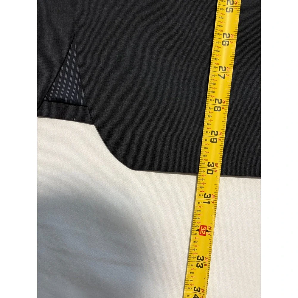 Banana Republic Slim Fit Blazer Jacket Mens 40R Black Italian Wool Marzotto